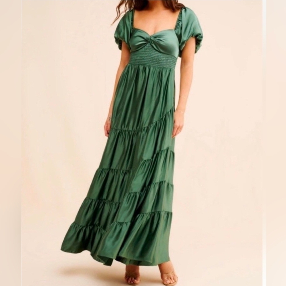 Free People Forest Green Maxi Dress